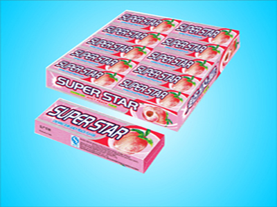 Peach Flavor Chewing gum stick